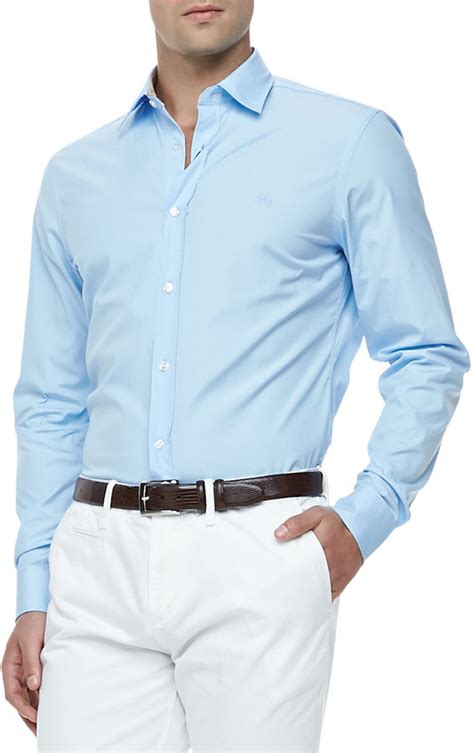 neiman marcus Burberry blue shirt